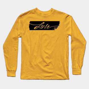 Cursive Love Handwritten Long Sleeve T-Shirt